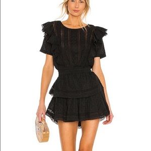 Loveshackfancy black mini dress